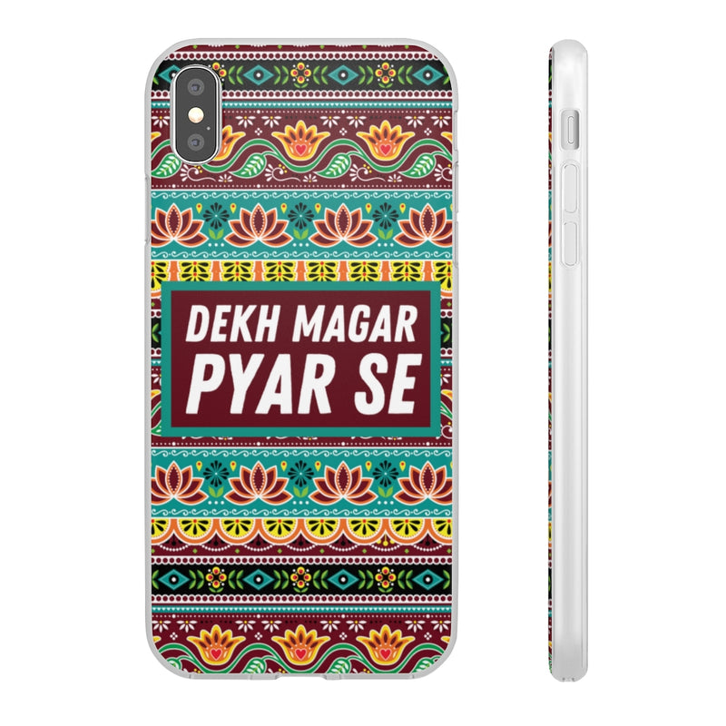 Dekh Magar Pyar Se Flexi Cases - iPhone XS MAX with gift packaging - Phone Case by GTA Desi Store