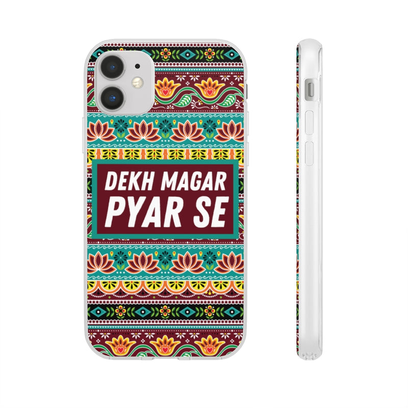 Dekh Magar Pyar Se Flexi Cases - iPhone 11 with gift packaging - Phone Case by GTA Desi Store