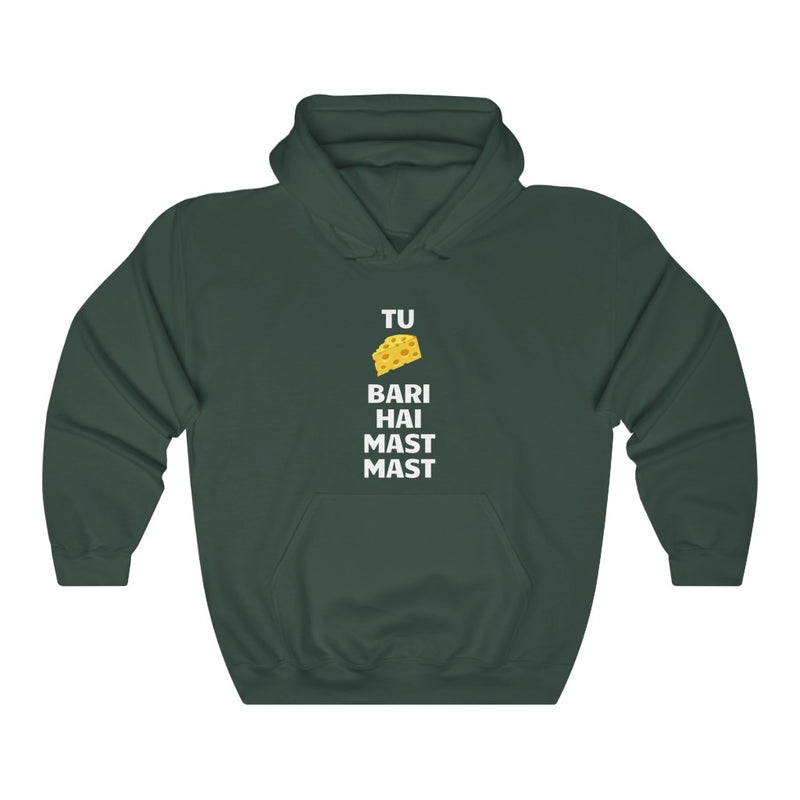 Tu Cheese Bari Hai Mast Mast Unisex Heavy Blend™ Hooded Sweatshirt - Forest Green / S - Hoodie by GTA Desi Store