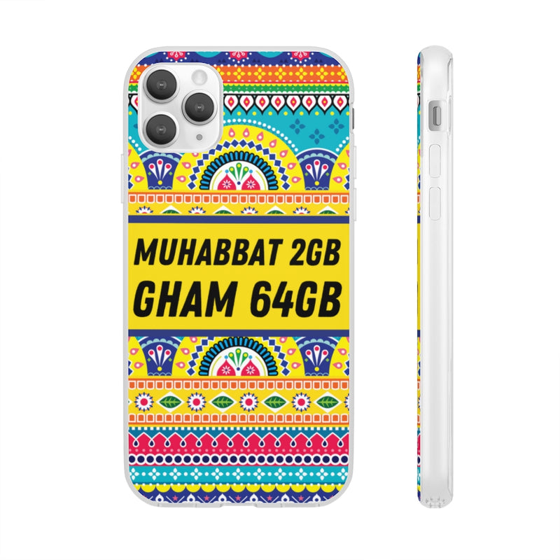 Muhabbat 2GB Gham 64GB Flexi Cases - iPhone 11 Pro Max - Phone Case by GTA Desi Store