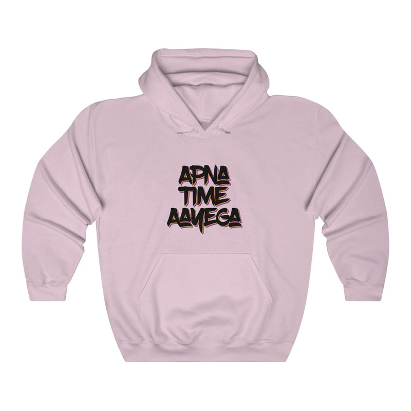 Apna Time Aayega Unisex Heavy Blend™ Hooded Sweatshirt - Light Pink / S - Hoodie by GTA Desi Store