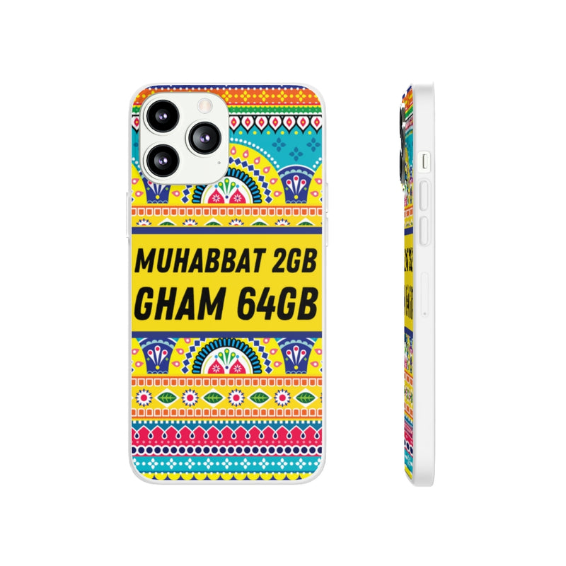Muhabbat 2GB Gham 64GB Flexi Cases - iPhone 13 Pro Max with gift packaging - Phone Case by GTA Desi Store