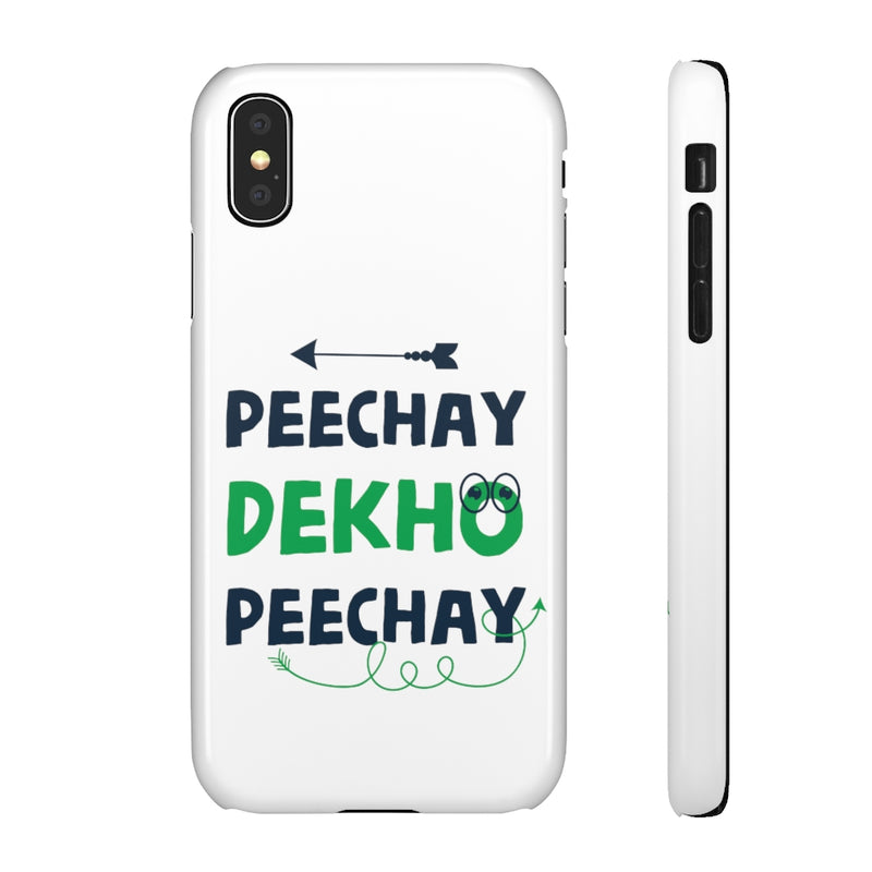 Peechay Dekho Peechay Snap Cases iPhone or Samsung - iPhone X / Glossy - Phone Case by GTA Desi Store