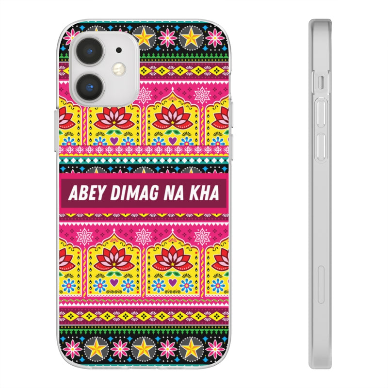 Abey Dimag Na Kha Flexi Cases - iPhone 12 - Phone Case by GTA Desi Store