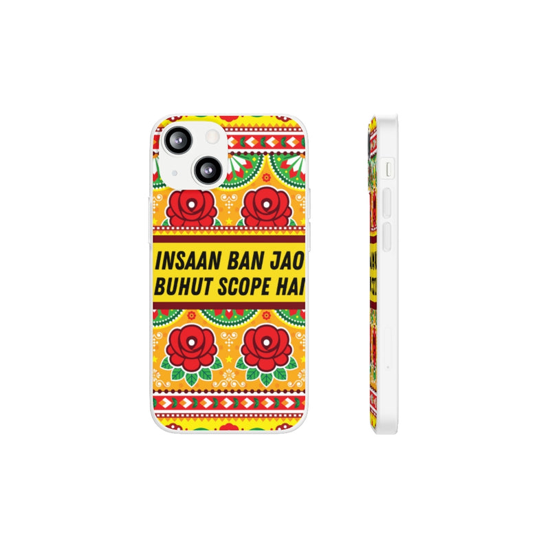 Insaan ban Jao Buhut Scope hai Flexi Cases - iPhone 13 Mini with gift packaging - Phone Case by GTA Desi Store