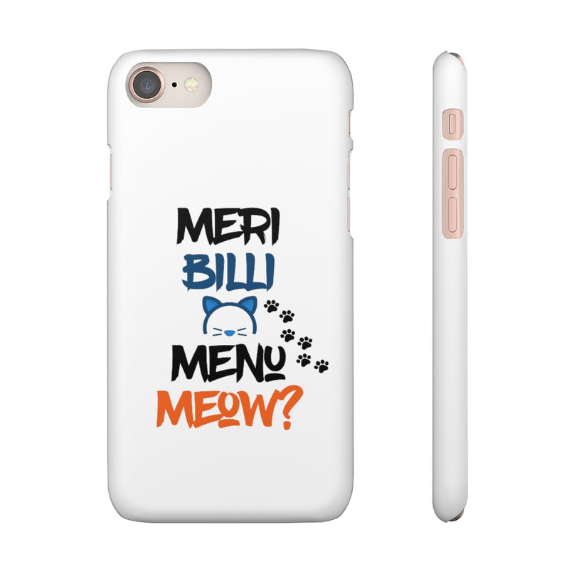 Meri Billi Menu Meow Snap Cases iPhone or Samsung - Phone Case by GTA Desi Store