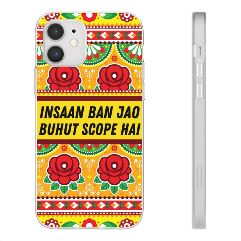 Insaan ban Jao Buhut Scope hai Flexi Cases - iPhone 12 with gift packaging - Phone Case by GTA Desi Store