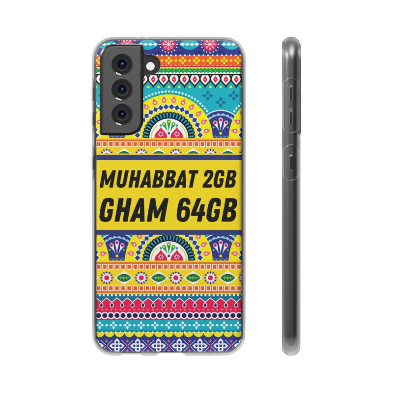 Muhabbat 2GB Gham 64GB Flexi Cases - Samsung Galaxy S21 Plus - Phone Case by GTA Desi Store