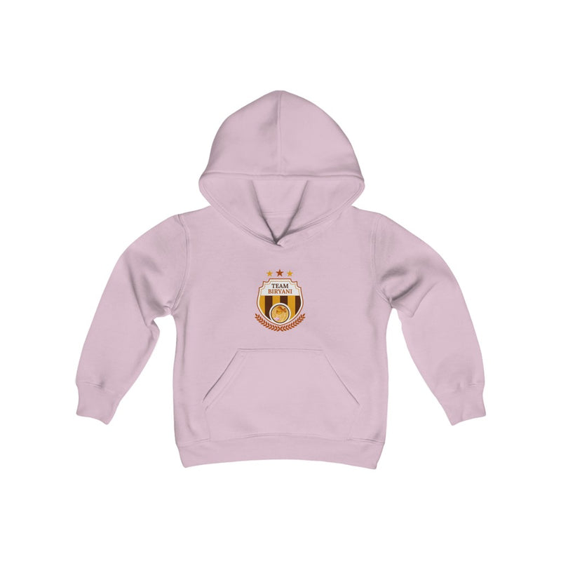 Team Biryani Youth Heavy Blend Hooded Sweatshirt - Light Pink / XS - Kids clothes by GTA Desi Store