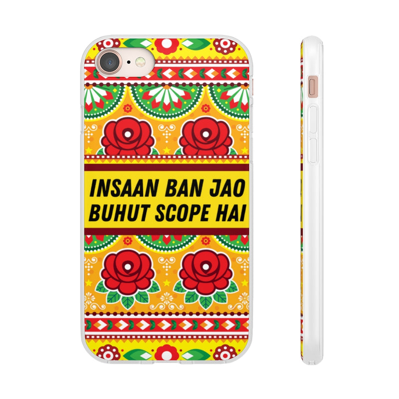 Insaan ban Jao Buhut Scope hai Flexi Cases - iPhone 8 with gift packaging - Phone Case by GTA Desi Store