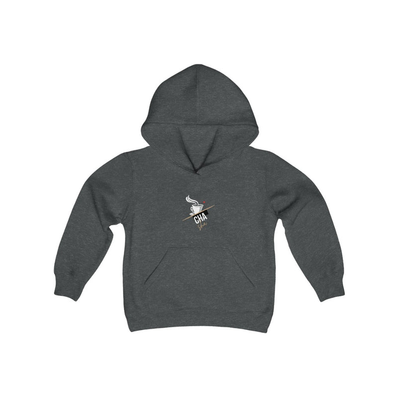 Cha Sha Youth Heavy Blend Hooded Sweatshirt - Dark Heather / XS - Kids clothes by GTA Desi Store