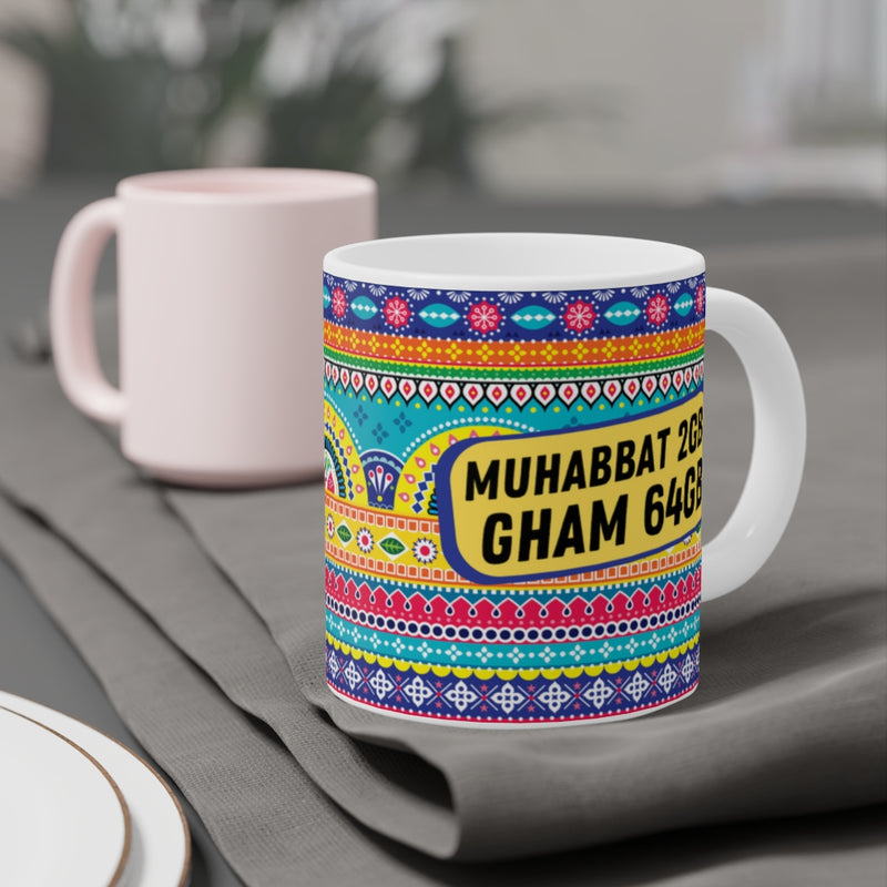 Muhabbat 2GB Gham 64Gb Ceramic Mugs (11oz\15oz\20oz) - Mug by GTA Desi Store