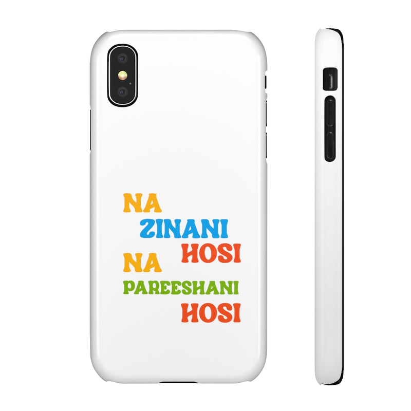 Na Zinani Hosi Na Pareeshani Hosi Snap Cases iPhone or Samsung - iPhone X / Glossy - Phone Case by GTA Desi Store