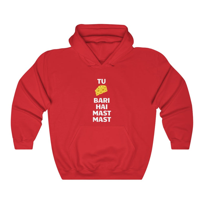 Tu Cheese Bari Hai Mast Mast Unisex Heavy Blend™ Hooded Sweatshirt - Red / S - Hoodie by GTA Desi Store