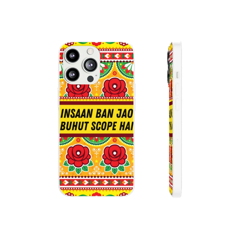 Insaan ban Jao Buhut Scope hai Flexi Cases - iPhone 13 Pro with gift packaging - Phone Case by GTA Desi Store