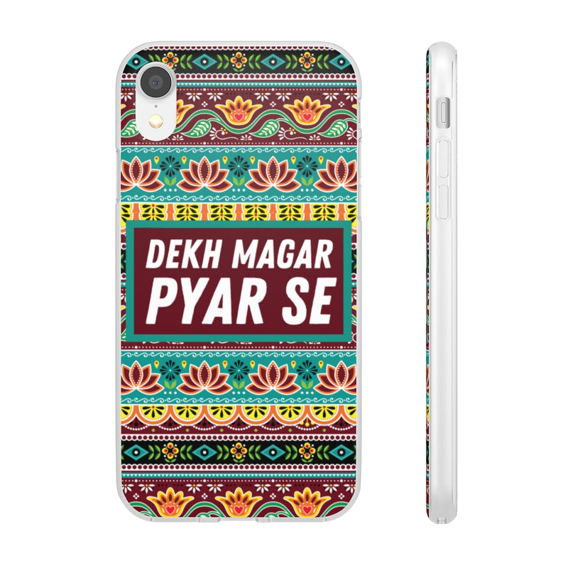 Dekh Magar Pyar Se Flexi Cases - iPhone XR with gift packaging - Phone Case by GTA Desi Store