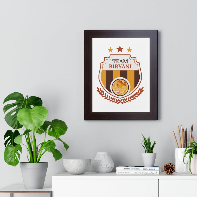 Team Biryani Framed Vertical Poster - Poster by GTA Desi Store