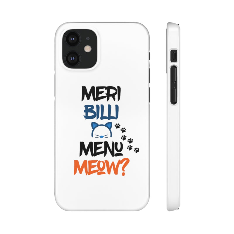 Meri Billi Menu Meow Snap Cases iPhone or Samsung - Phone Case by GTA Desi Store