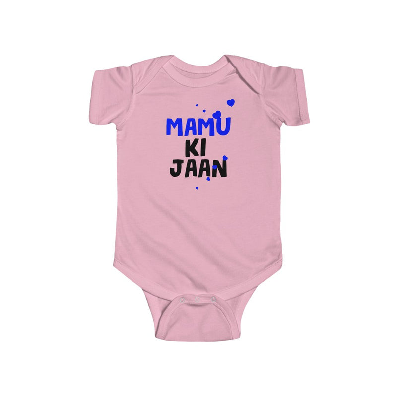 Mamu Ki Jaan Infant Short Sleeve Fine Jersey Bodysuit - Pink / NB - Kids clothes by GTA Desi Store