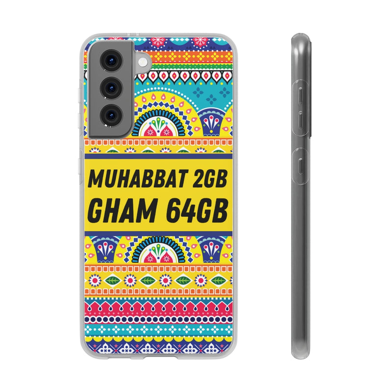Muhabbat 2GB Gham 64GB Flexi Cases - Samsung Galaxy S21 - Phone Case by GTA Desi Store