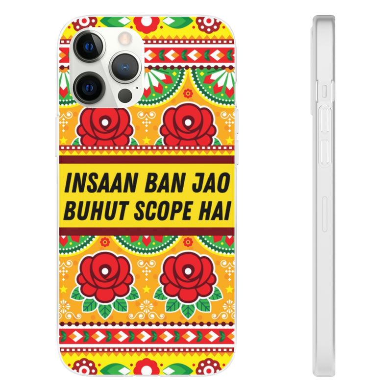 Insaan ban Jao Buhut Scope hai Flexi Cases - iPhone 12 Pro Max with gift packaging - Phone Case by GTA Desi Store
