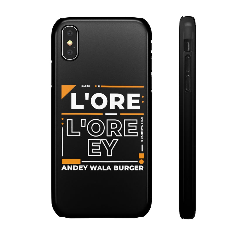 L'ore L'ore Ey Andey Wala Burger Jammeya E Nai Snap Cases iPhone or Samsung - iPhone X / Glossy - Phone Case by GTA Desi Store