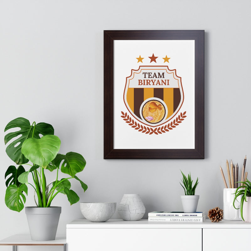 Team Biryani Framed Vertical Poster - Poster by GTA Desi Store