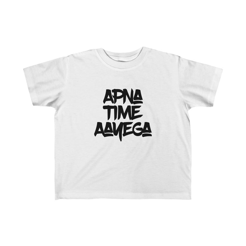 Apna Time Aayega Desi Kid's T-shirt Fine Jersey - White / 4T - Kids clothes by GTA Desi Store