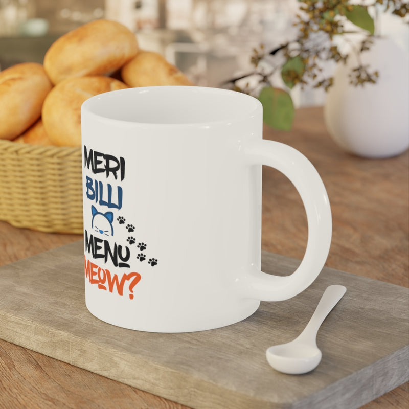 Meri Billi Menu Meow Ceramic Mugs (11oz\15oz\20oz) - Mug by GTA Desi Store