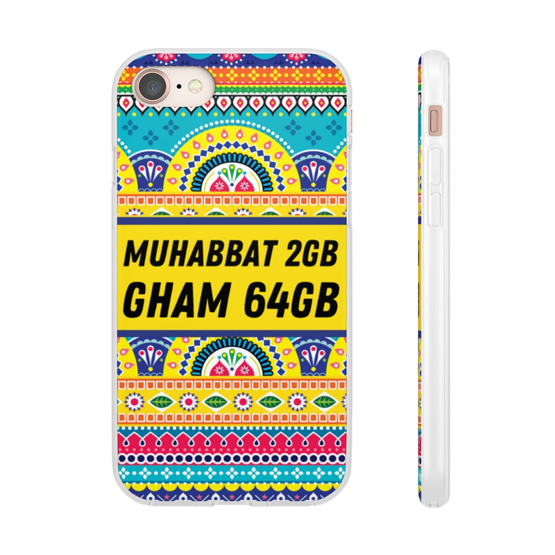 Muhabbat 2GB Gham 64GB Flexi Cases - iPhone 8 with gift packaging - Phone Case by GTA Desi Store