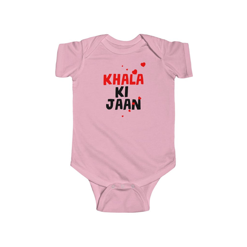 Khala Ki Jaan Infant Short Sleeve Fine Jersey Bodysuit - Pink / NB - Kids clothes by GTA Desi Store