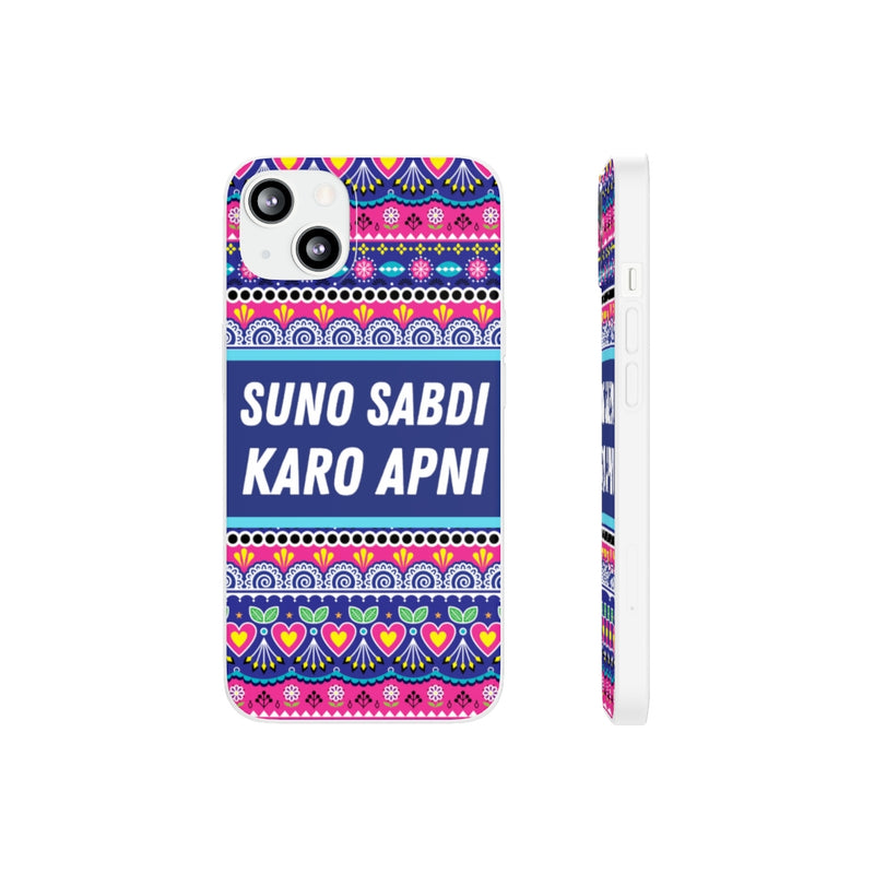 suno sabdi karo apni Flexi Cases - iPhone 13 - Phone Case by GTA Desi Store