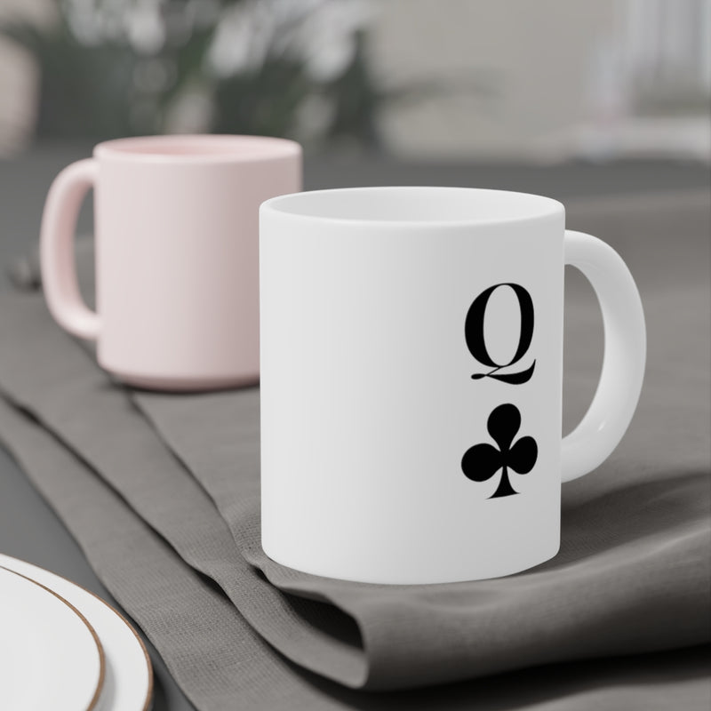 Queen of Clubs Ceramic Mugs (11oz\15oz\20oz) - Mug by GTA Desi Store