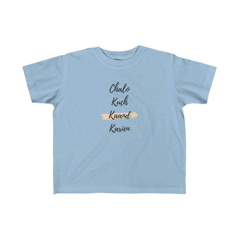 Chalo Kuch Kaand Karien Kid's Fine Jersey Tee - Light Blue / 2T - Kids clothes by GTA Desi Store
