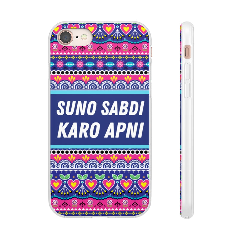 suno sabdi karo apni Flexi Cases - iPhone 8 - Phone Case by GTA Desi Store