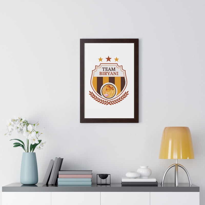 Team Biryani Framed Vertical Poster - Poster by GTA Desi Store