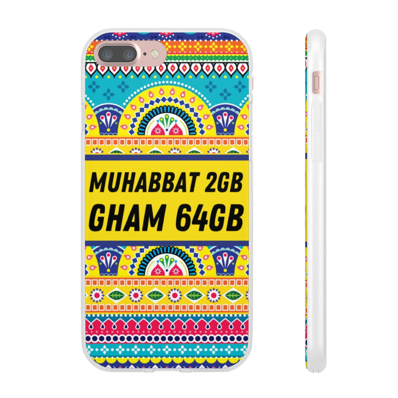 Muhabbat 2GB Gham 64GB Flexi Cases - iPhone 7 Plus - Phone Case by GTA Desi Store