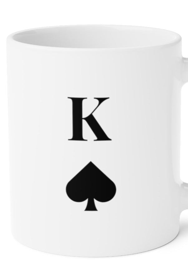 King of Spades Ceramic Mugs (11oz\15oz\20oz) - 20oz / White - Mug by GTA Desi Store