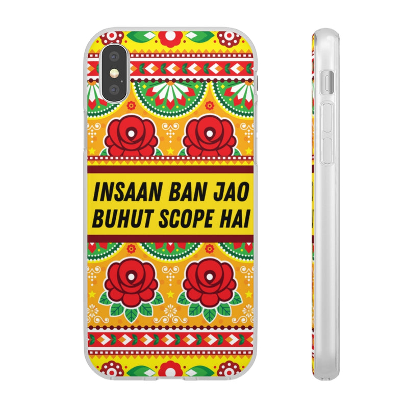 Insaan ban Jao Buhut Scope hai Flexi Cases - iPhone X with gift packaging - Phone Case by GTA Desi Store