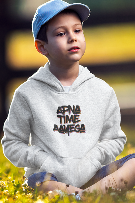 Apna Time Aayega Youth Heavy Blend Hooded Sweatshirt - Kids clothes by GTA Desi Store