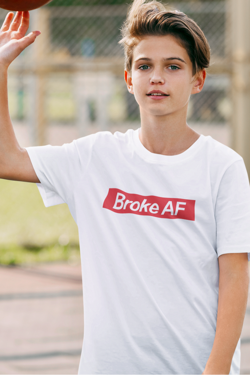 Broke AF Kid's Fine Jersey Tee - Kids clothes by GTA Desi Store