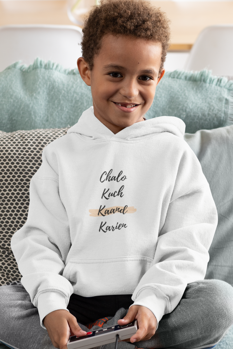 Chalo Kuch Kaand Karien Youth Heavy Blend Hooded Sweatshirt - Kids clothes by GTA Desi Store