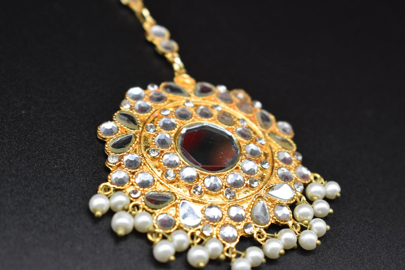 Shesha kundan Bindiya with pearls - Bindiya by GTA Desi Store