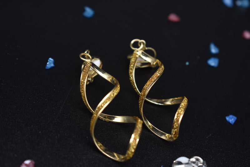 Elegant Sparkling Gold & SIlver Helix Earrings - Earrings by GTA Desi Store