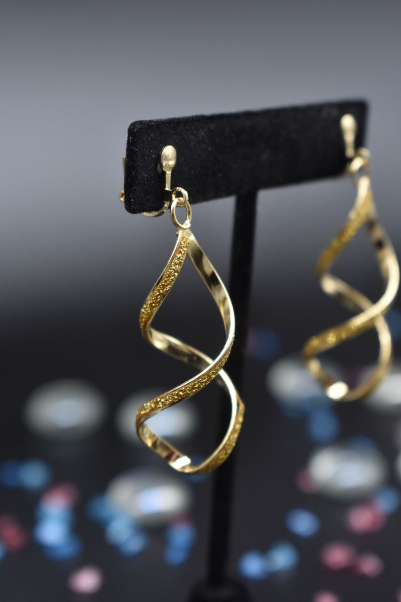 Elegant Sparkling Gold & SIlver Helix Earrings - Earrings by GTA Desi Store