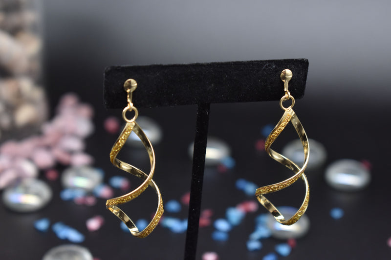 Elegant Sparkling Gold & SIlver Helix Earrings - Earrings by GTA Desi Store