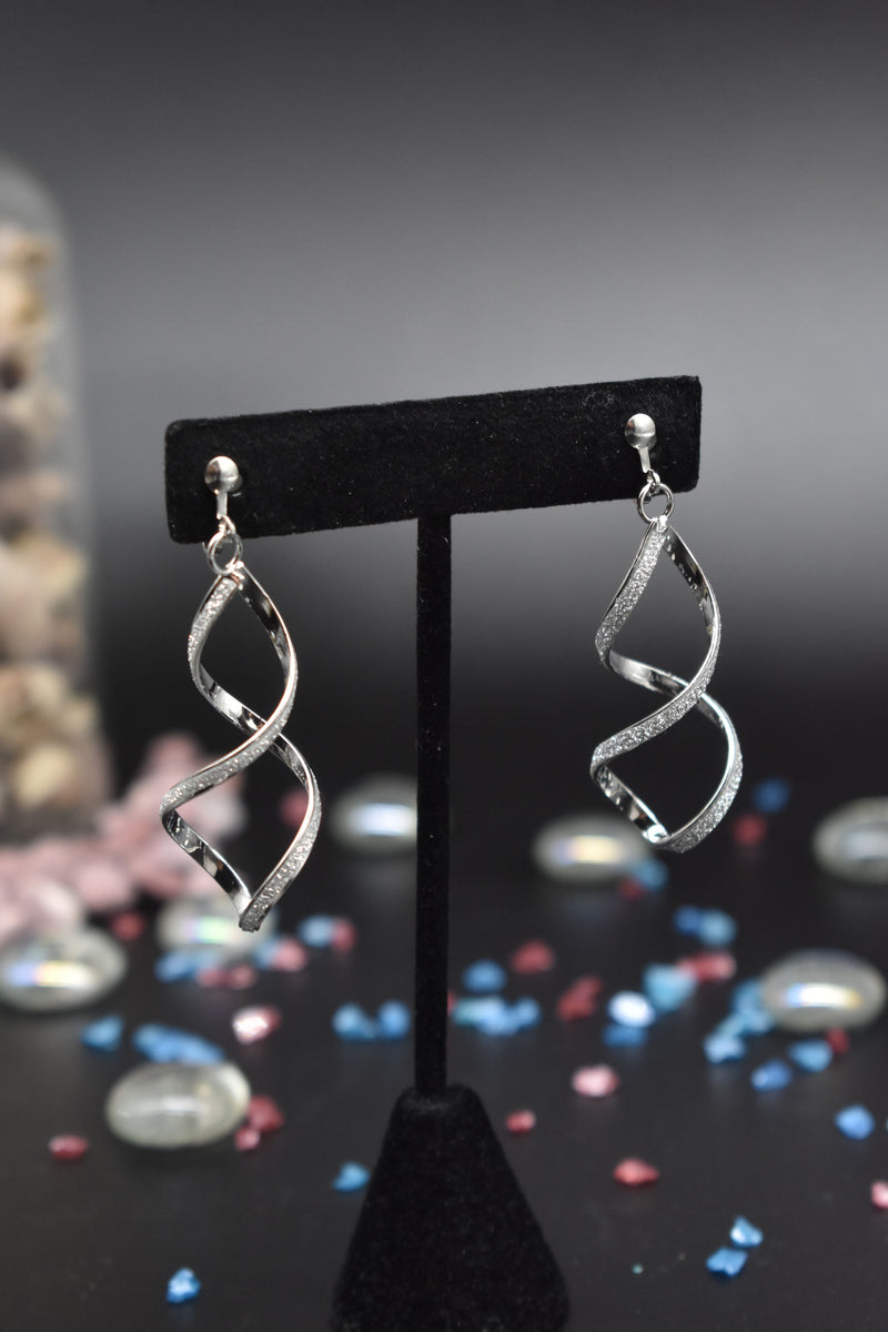 Elegant Sparkling Gold & SIlver Helix Earrings - Earrings by GTA Desi Store