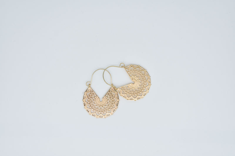 Gold Thin Traditional Trendy Earrings - Earrings by GTA Desi Store