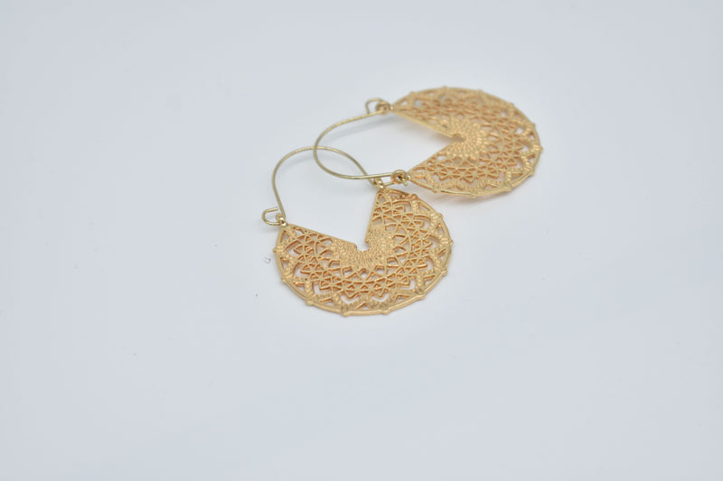 Gold Thin Traditional Trendy Earrings - Earrings by GTA Desi Store