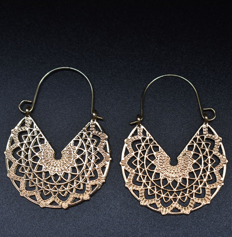 Gold Thin Traditional Trendy Earrings - Earrings by GTA Desi Store